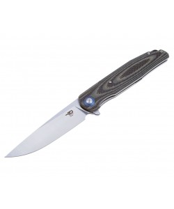 Нож складной Bestech Ascot 9,7 см, сталь D2 рукоять G10/Carbon Grey