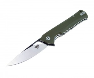Нож складной Bestech Muskie 9 см, сталь D2, рукоять G10 Green