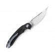 Нож складной Bestech Irida 9,7 см, сталь D2, рукоять G10/Carbon Black - фото № 2