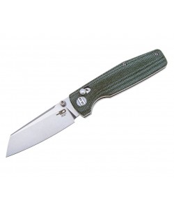 Нож складной Bestech Slasher 7,8 см, сталь D2, рукоять Micarta Green