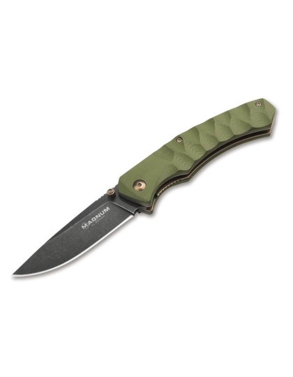 Нож складной Boker Magnum Iguanodon 8 см, сталь 440A, рукоять G10 Green
