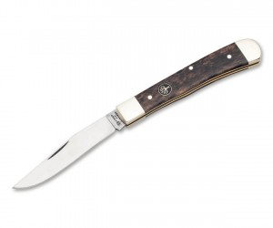 Нож складной Boker Manufaktur Trapper Bone Buckskin 8,5 см, сталь C75, рукоять кость оленя
