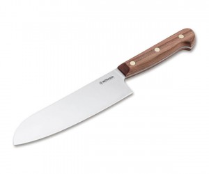 Нож кухонный Boker Cottage-Craft Santoku 18 см, сталь C75, рукоять слива