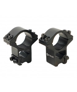 Кольца 25,4 мм Patriot на «ласточкин хвост» (высокие H=21 мм, блистер)