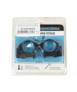 Кольца 30 мм Patriot на Weaver (быстросъемные флажковые, стальные, средние, 2 винта)