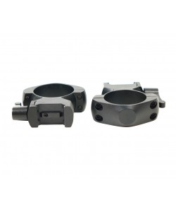 Кольца 30 мм Patriot на Weaver (быстросъемные флажковые, стальные, высокие, 4 винта)