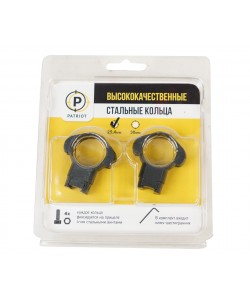 Кольца 25,4 мм Patriot BH-RQP25LH4 на «ласточкин хвост» (стальные, высокие, 4 винта)