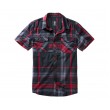Рубашка Brandit Roadstar 1/2 Sleeve (Black/Red) - фото № 1