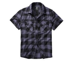 Рубашка Brandit Check Halfsleeve (Black/Grey)
