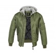 Куртка Brandit MA1 Sweat Hooded (Olive/Grey) - фото № 1