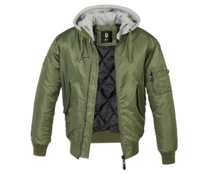 Куртка Brandit MA1 Sweat Hooded (Olive/Grey)