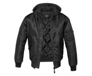 Куртка Brandit MA1 Sweat Hooded (Black)