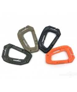 Карабин пластиковый D образный (оранжевый)