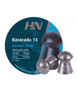Пули для пневматики H&N Baracuda 15 - 5,5 мм, 1,03 г (250 штук)