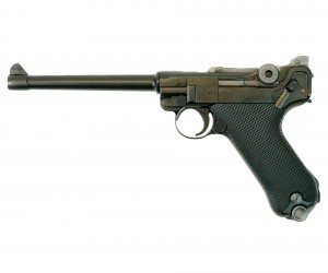 |Уценка| Страйкбольный пистолет WE Luger P08 6” Black (№ WE-P002-SV-327-уц)