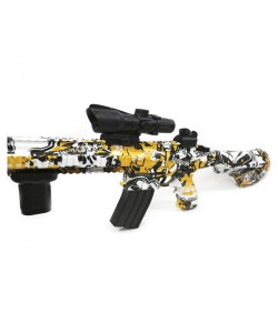 Детский орбиз автомат Orbeegun F668-6, M416 (желтый  граффити)