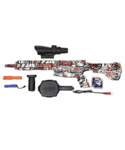 Детский орбиз автомат Orbeegun M416 F808 (белый граффити)