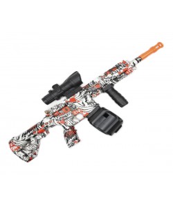Детский орбиз автомат Orbeegun M416 F808 (белый граффити)