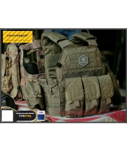 Разгрузочный жилет EmersonGear LBT6094A style Plate Carrier с 3 подсумками (Green Camo)