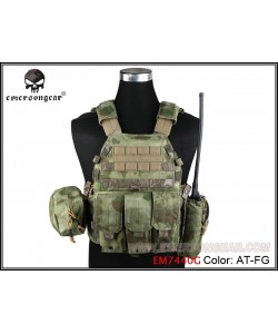 Разгрузочный жилет EmersonGear LBT6094A style Plate Carrier с 3 подсумками (Green Camo)