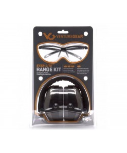 Наушники + очки Pyramex Venture Gear EverLite Range Kit NRR, 25ДБ (серые, прозрачные линзы)