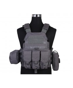 Разгрузочный жилет EmersonGear LBT6094A style Plate Carrier с 3 подсумками (Wolf Grey)