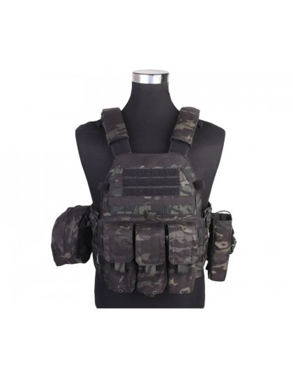 Разгрузочный жилет EmersonGear LBT6094A style Plate Carrier с 3 подсумками (Multicam Black)