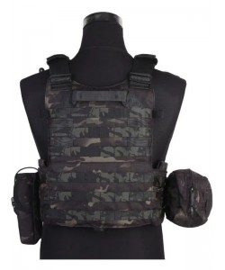 Разгрузочный жилет EmersonGear LBT6094A style Plate Carrier с 3 подсумками (Multicam Black)