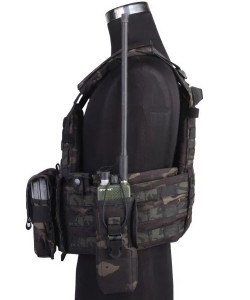Разгрузочный жилет EmersonGear LBT6094A style Plate Carrier с 3 подсумками (Multicam Black)
