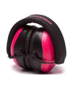 Наушники + очки Pyramex Venture Gear EverLite Range Kit NRR, 25ДБ (розовые, прозрачные линзы)