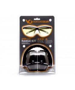 Наушники + очки Pyramex Venture Gear EverLite Range Kit NRR, 25ДБ (серые, желтые линзы)