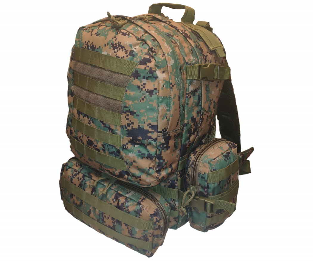 Рейдовый рюкзак Yakeda 19215 Molle, 600D +PVC, 50 л (WoodLand Digital)