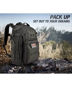 Тактический рюкзак Yakeda KF-053B Molle, 600D +PVC, 45 л (Black)