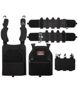 Разгрузочный бронежилет Yakeda VT-6094A быстросъемный, с подсумками (Black)