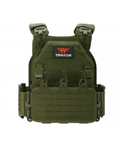 Разгрузочный бронежилет Yakeda VT-6094A быстросъемный, с подсумками (Green)