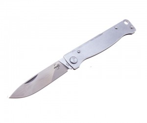 Нож складной Boker Plus  Atlas 7,2 см, сталь Sandvik 12С27, рукоять сталь Grey