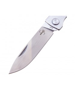 Нож складной Boker Plus  Atlas 7,2 см, сталь Sandvik 12С27, рукоять сталь Grey
