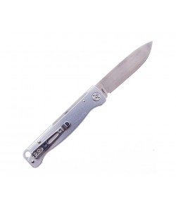 Нож складной Boker Plus  Atlas 7,2 см, сталь Sandvik 12С27, рукоять сталь Grey