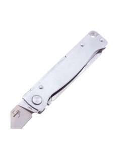 Нож складной Boker Plus Atlas SW Multi 6,7 см, сталь Sandvik 12С27, рукоять сталь Grey