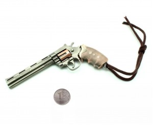 Брелок Microgun M Револьвер Colt Trooper (серый)