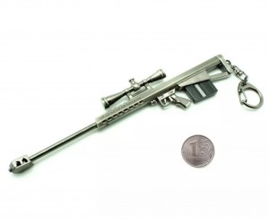 Брелок Microgun M Снайперская винтовка Barrett M95 (серебристый)