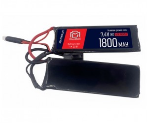 Аккумулятор BlueMAX Li-Po 7.4V 1800mah 30C Nunchuck, 2x (103x34x7) мм