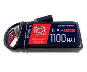 Аккумулятор BlueMAX Li-Po 11.1V 1100mah 30C mini Brick, 72x34x16 мм