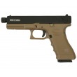 |Уценка| Страйкбольный пистолет KJW Glock G18 TBC CO₂ Tan, удлин. ствол (№ KP-18-TBC.CO2-TAN-362-УЦ) - фото № 1