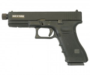 |Уценка| Страйкбольный пистолет KJW Glock G17 TBC Gas Black, удлин. ствол (№ KP-17-TBC.GAS-363-УЦ)
