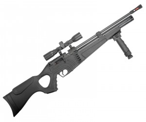 Пневматическая винтовка Hatsan Flash 101 SET (PCP, насос, прицел 4x32, сошки, чехол) 6,35 мм