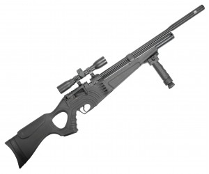 Пневматическая винтовка Hatsan Flash 101 QE SET (насос, прицел 4x32, сошки, чехол, 3 Дж) 6,35 мм