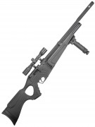 Пневматическая винтовка Hatsan Flash 101 QE SET (PCP, насос, прицел 4x32, сошки, чехол) 6,35 мм