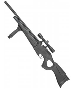 Пневматическая винтовка Hatsan Flash 101 QE SET (PCP, насос, прицел 4x32, сошки, чехол) 6,35 мм