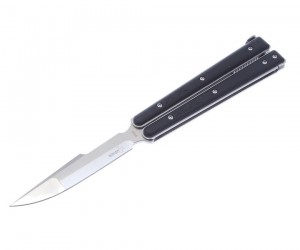 Нож-бабочка Boker Plus Balisong Tactical 8,8 см, сталь 440C, рукоять G10 Black